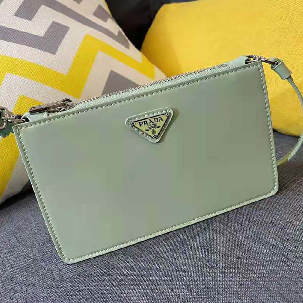 Prada Women Brushed Leather Mini-Bag-Aqua