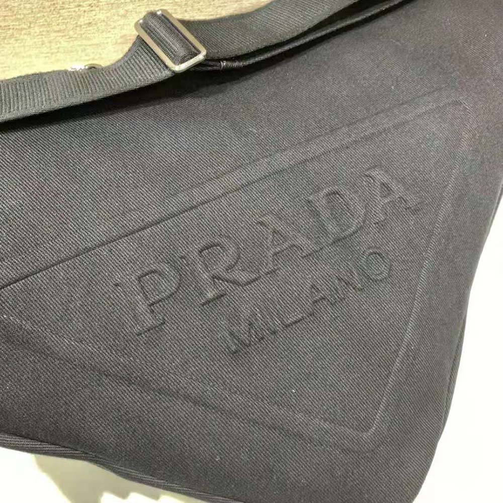 Prada Women Canvas Prada Triangle Bag-Black