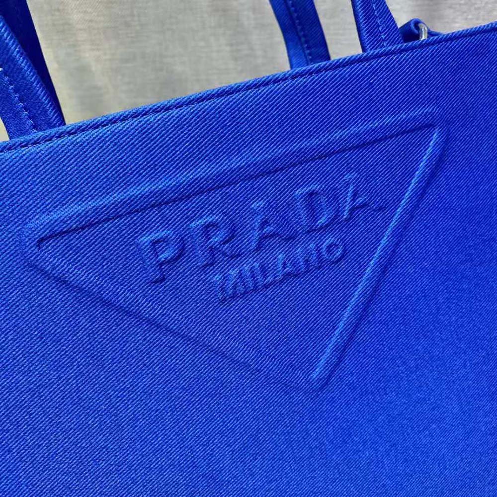 Prada Women Drill Tote Handles Bag-Blue