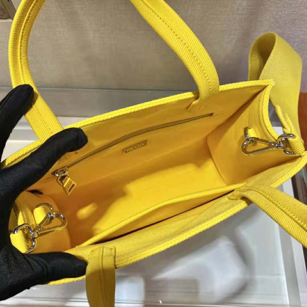 Prada Women Drill Tote Handles Bag-Yellow