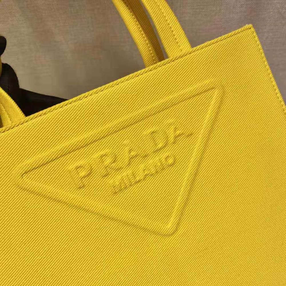 Prada Women Drill Tote Handles Bag-Yellow