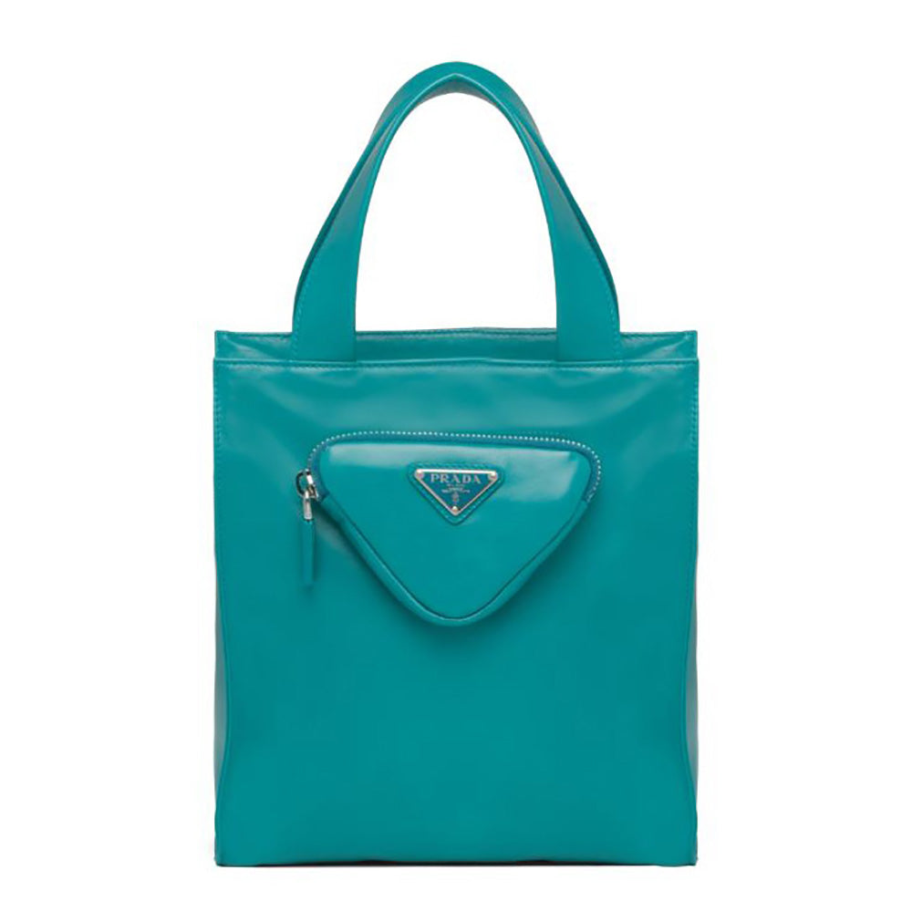 Prada Women Nappa Leather Tote Bag-Lime