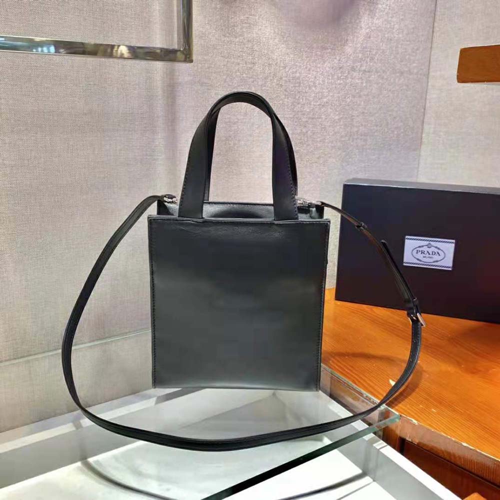 Prada Women Nappa Leather Tote Bag-Black