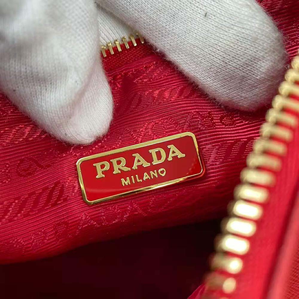 Prada Women Prada Re-Edition 2005 Saffiano Leather Bag-Red