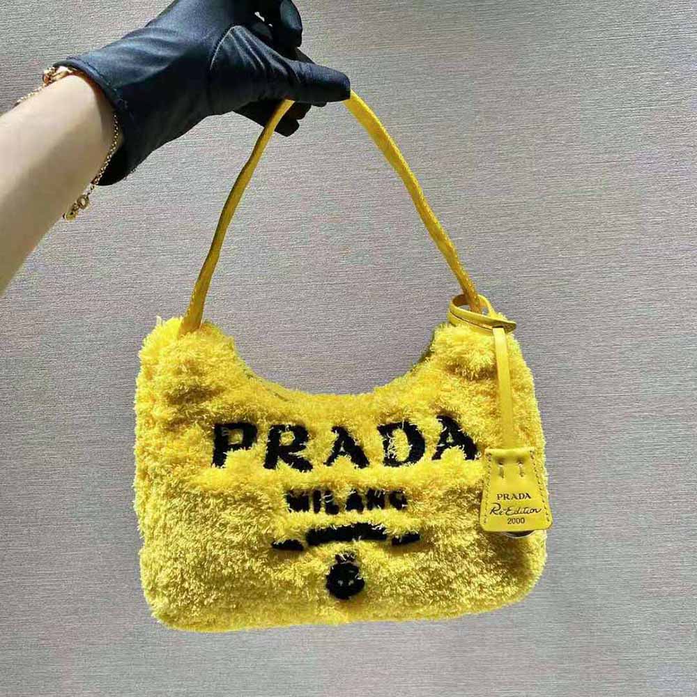 Prada Women Re-Edition 2000 Terry Mini-Bag-Yellow