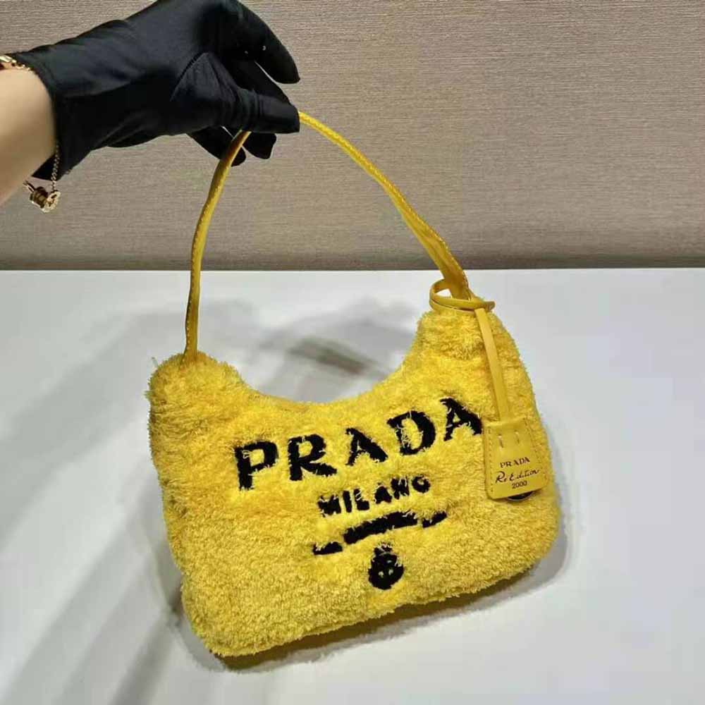 Prada Women Re-Edition 2000 Terry Mini-Bag-Yellow