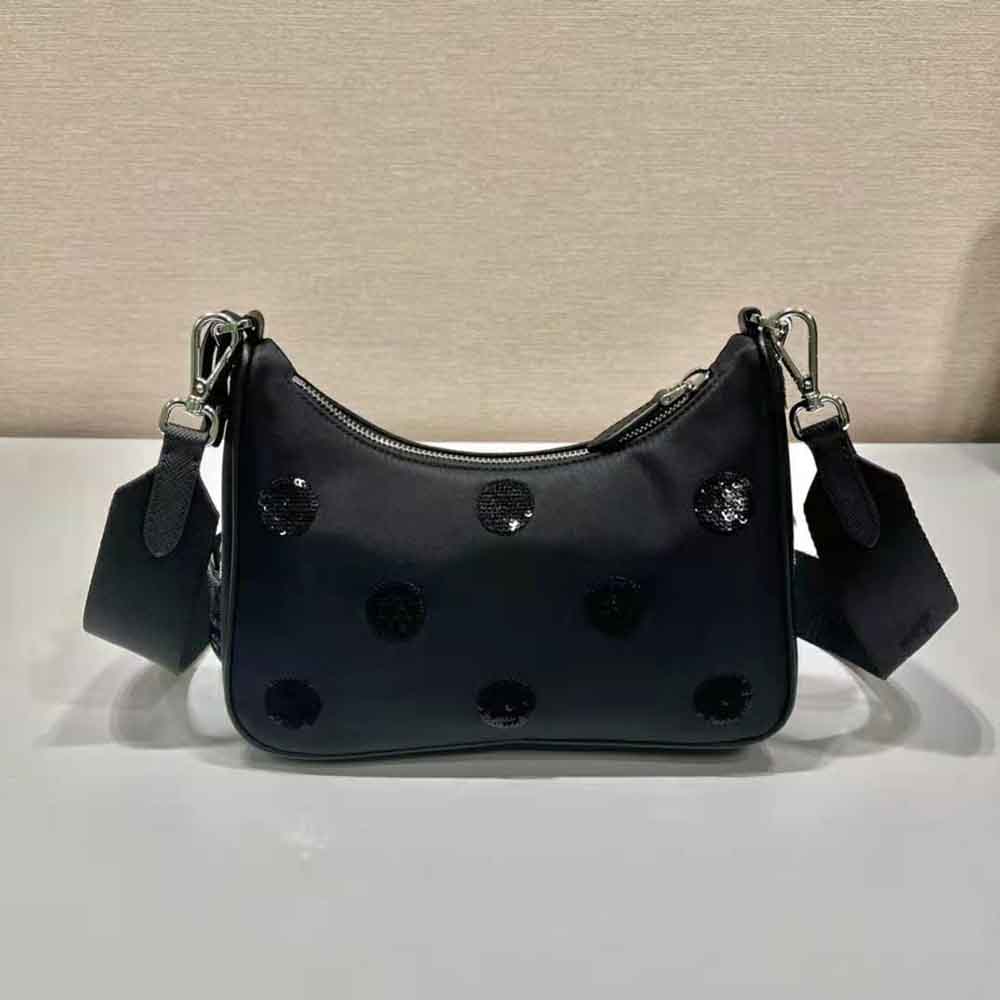 Prada Women Re-Edition 2005 Re-Nylon Polka-Dot Bag