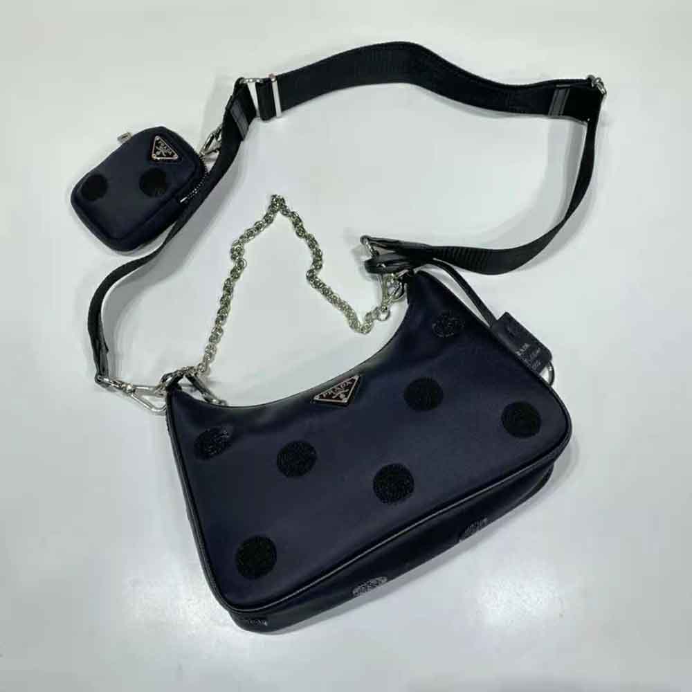 Prada Women Re-Edition 2005 Re-Nylon Polka-Dot Bag