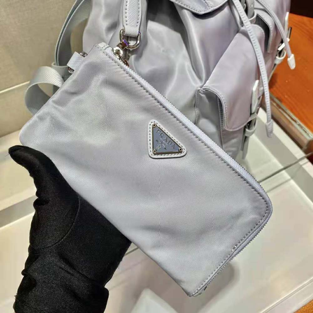 Prada Women Re-Nylon Medium Backpack-Silver