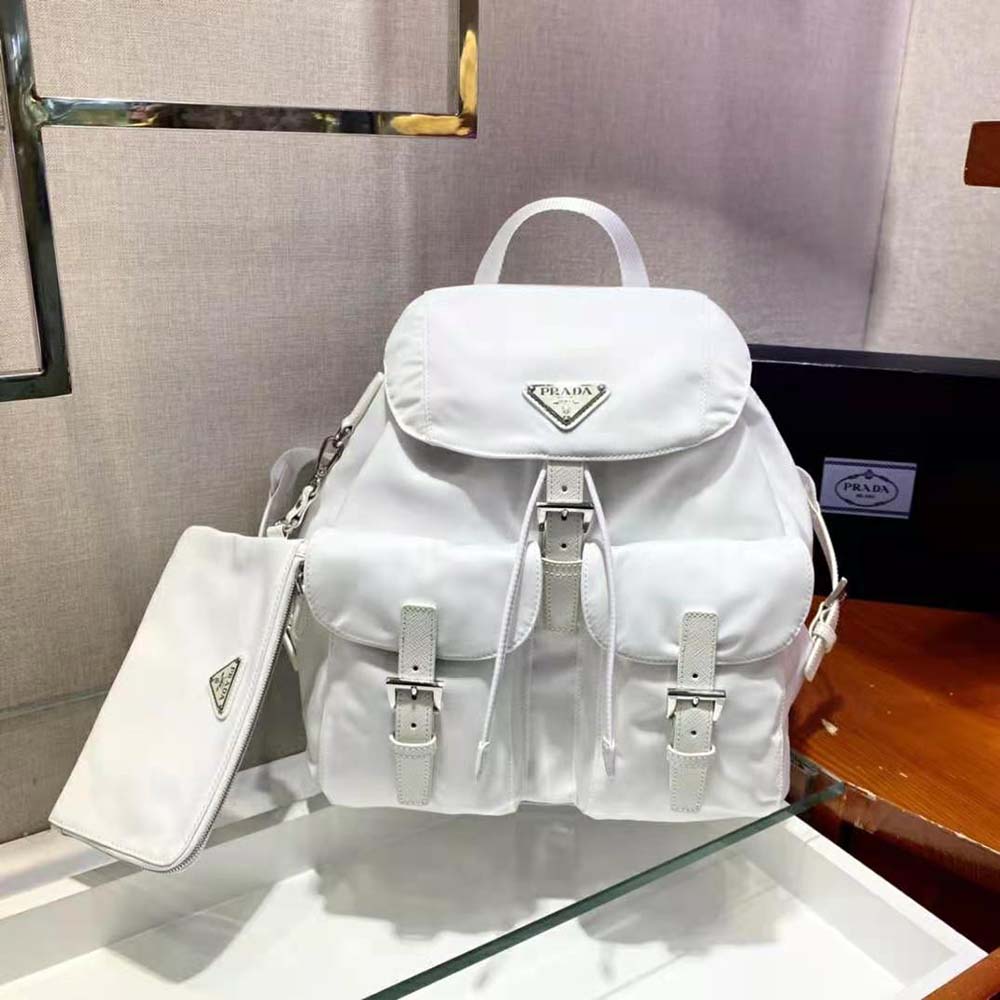 Prada Women Re-Nylon Medium Backpack-White