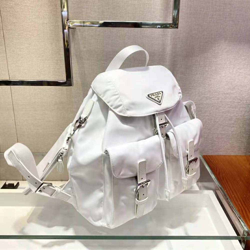 Prada Women Re-Nylon Medium Backpack-White