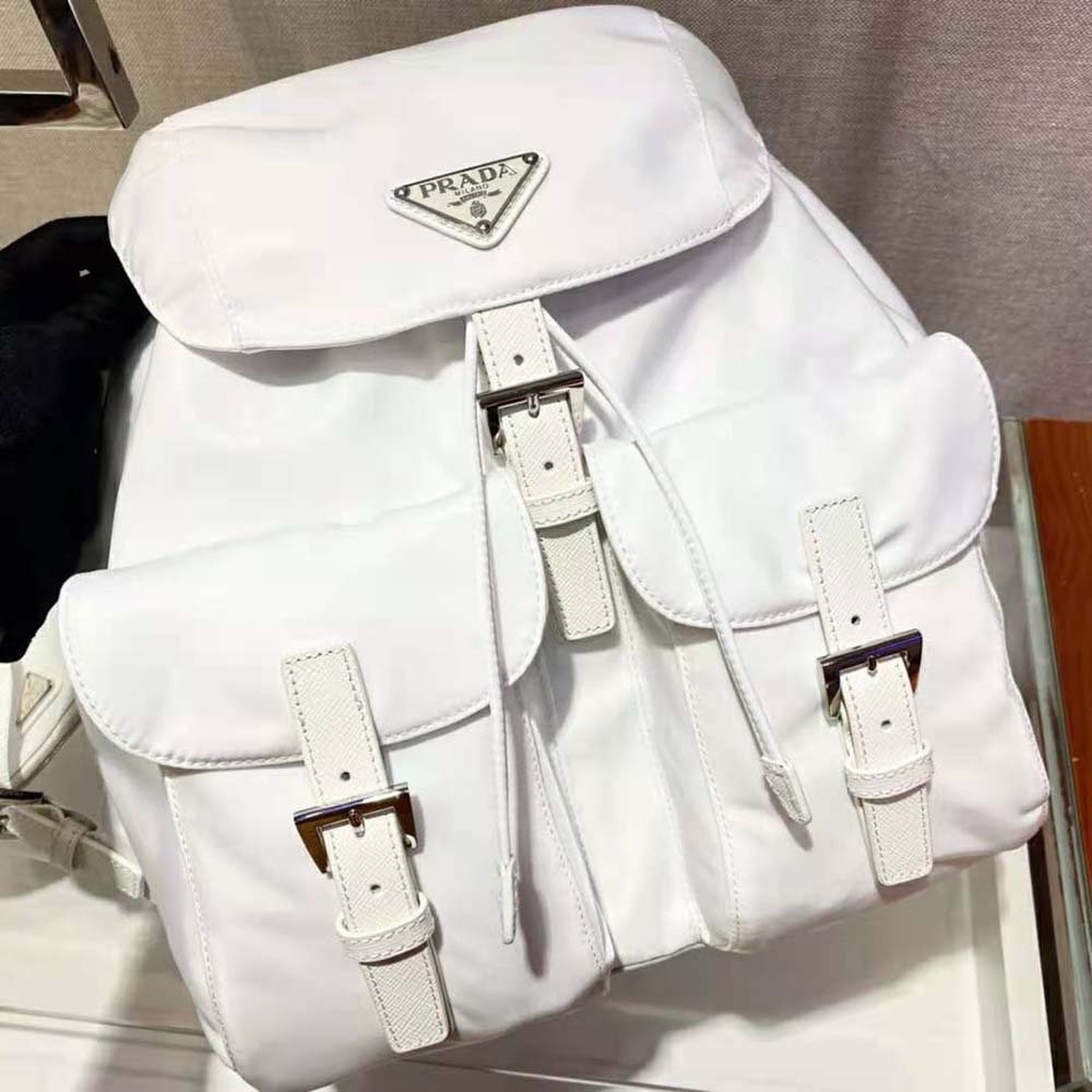 Prada Women Re-Nylon Medium Backpack-White