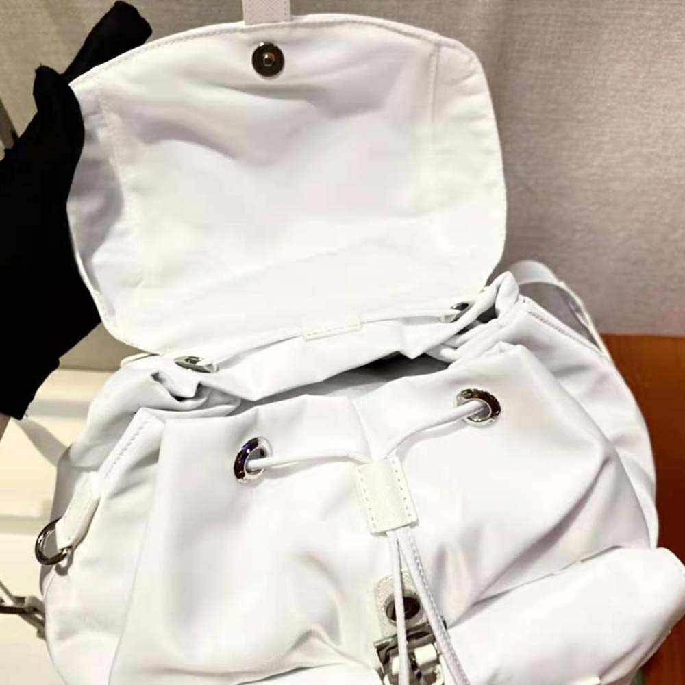 Prada Women Re-Nylon Medium Backpack-White