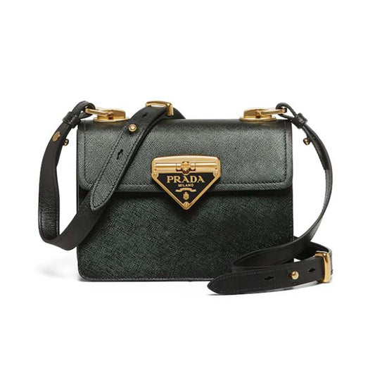 Prada Women Saffiano Leather Prada Symbole Bag-Green