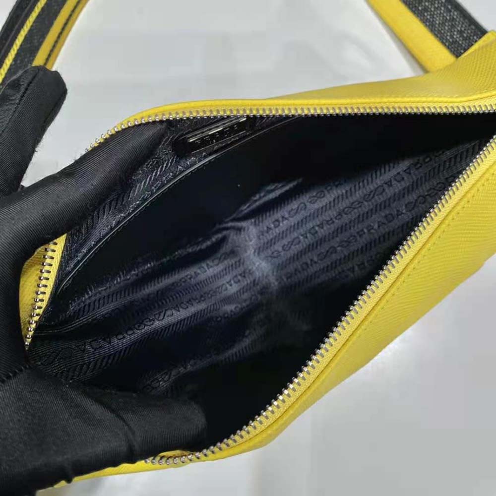 Prada Women Saffiano Prada Triangle Bag-Yellow