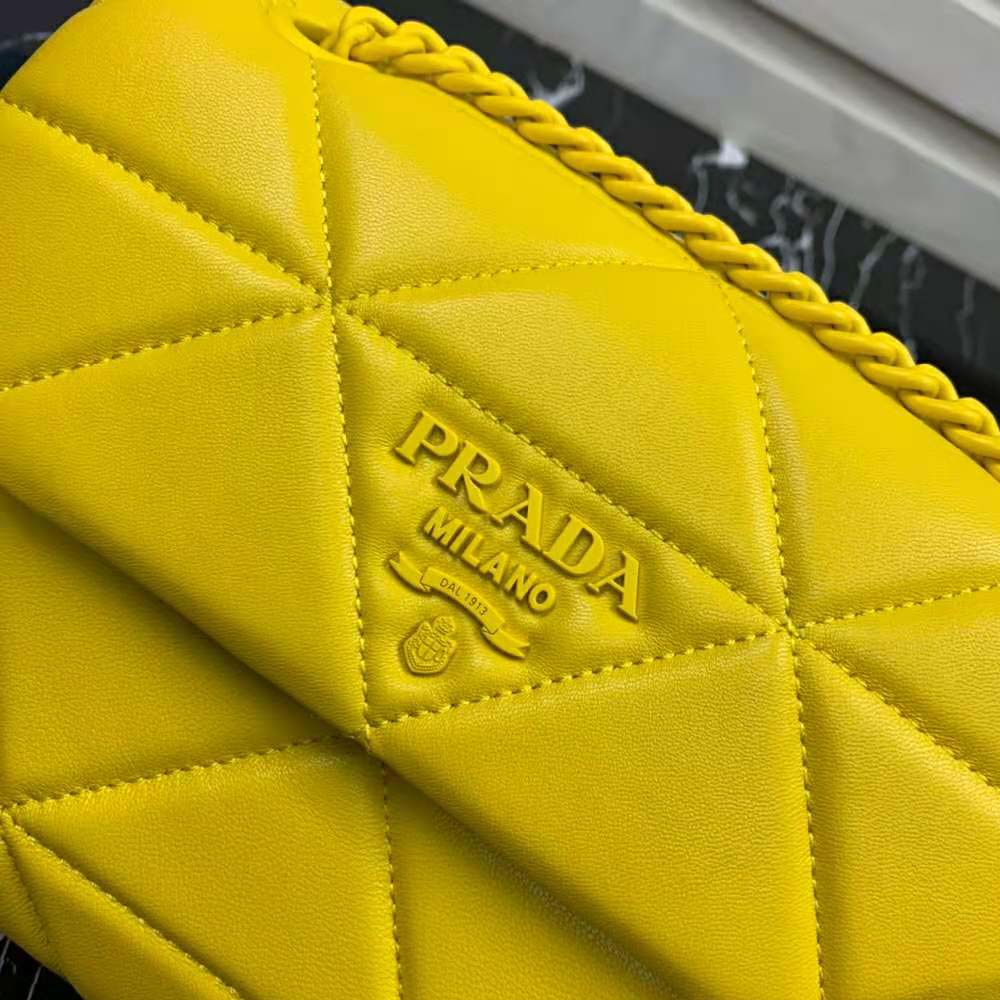 Prada Women Small Nappa Leather Prada Spectrum Bag-Yellow