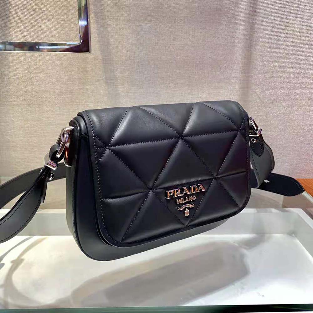 Prada Women Spectrum Leather Bag-Black