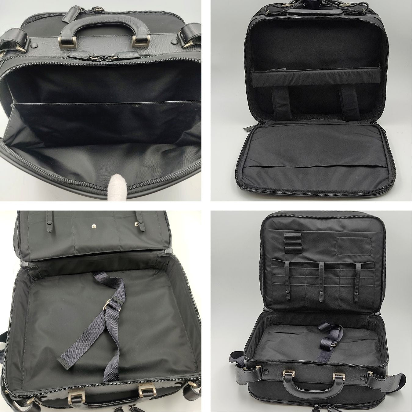 PRADA business bag in nylon and Saffiano leather