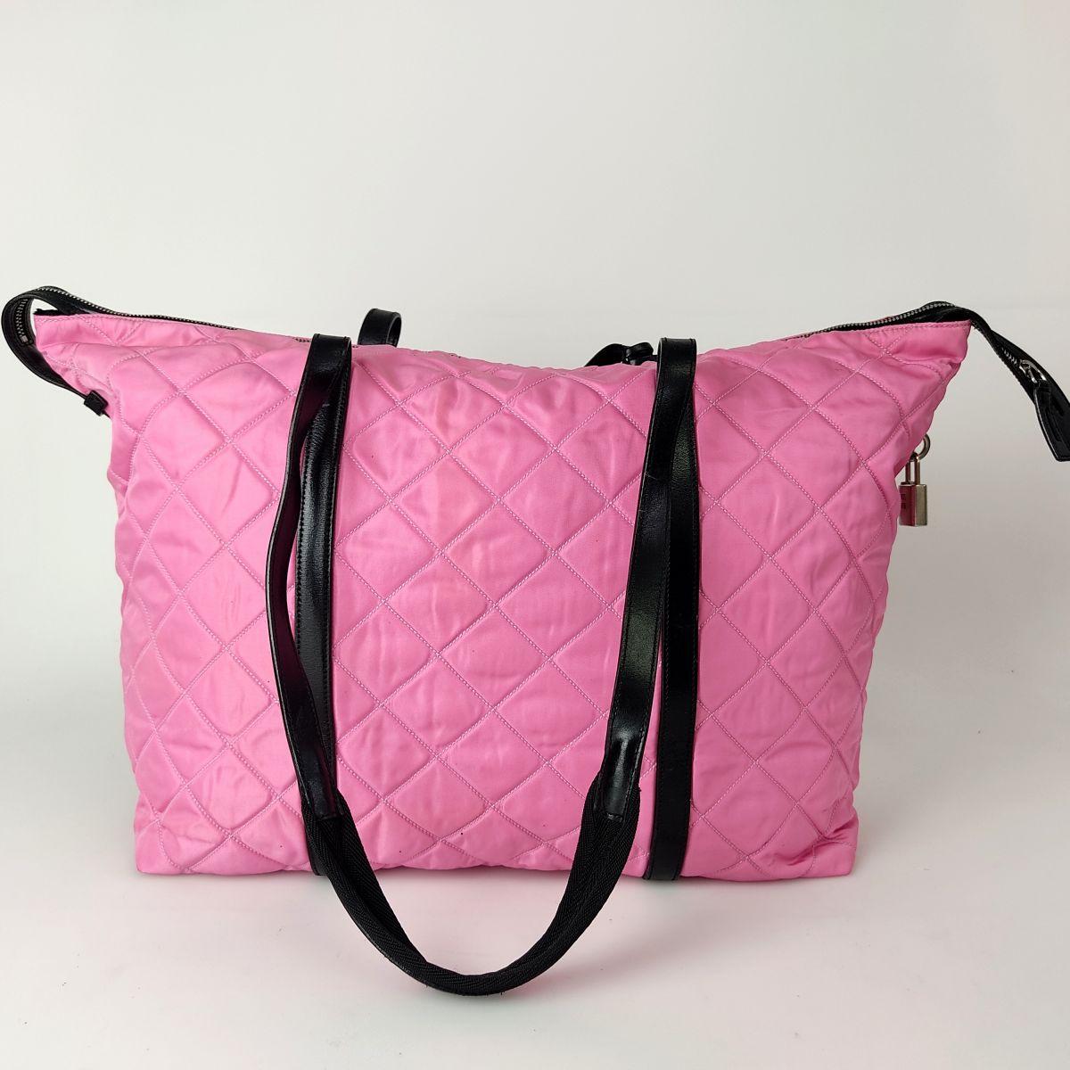 PRADA Begonia quilted nylon travel bag