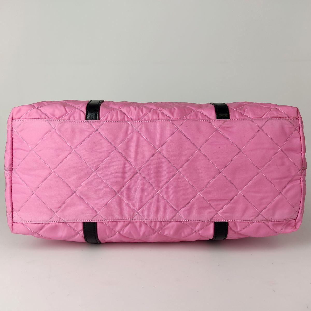 PRADA Begonia quilted nylon travel bag