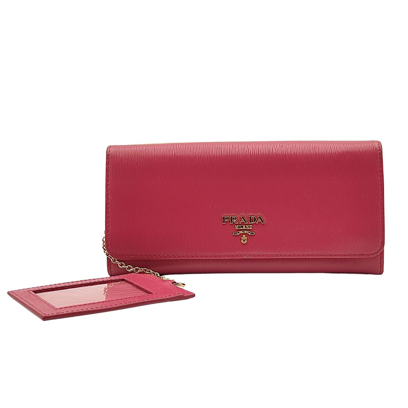 PRADA Saffiano long wallet with card