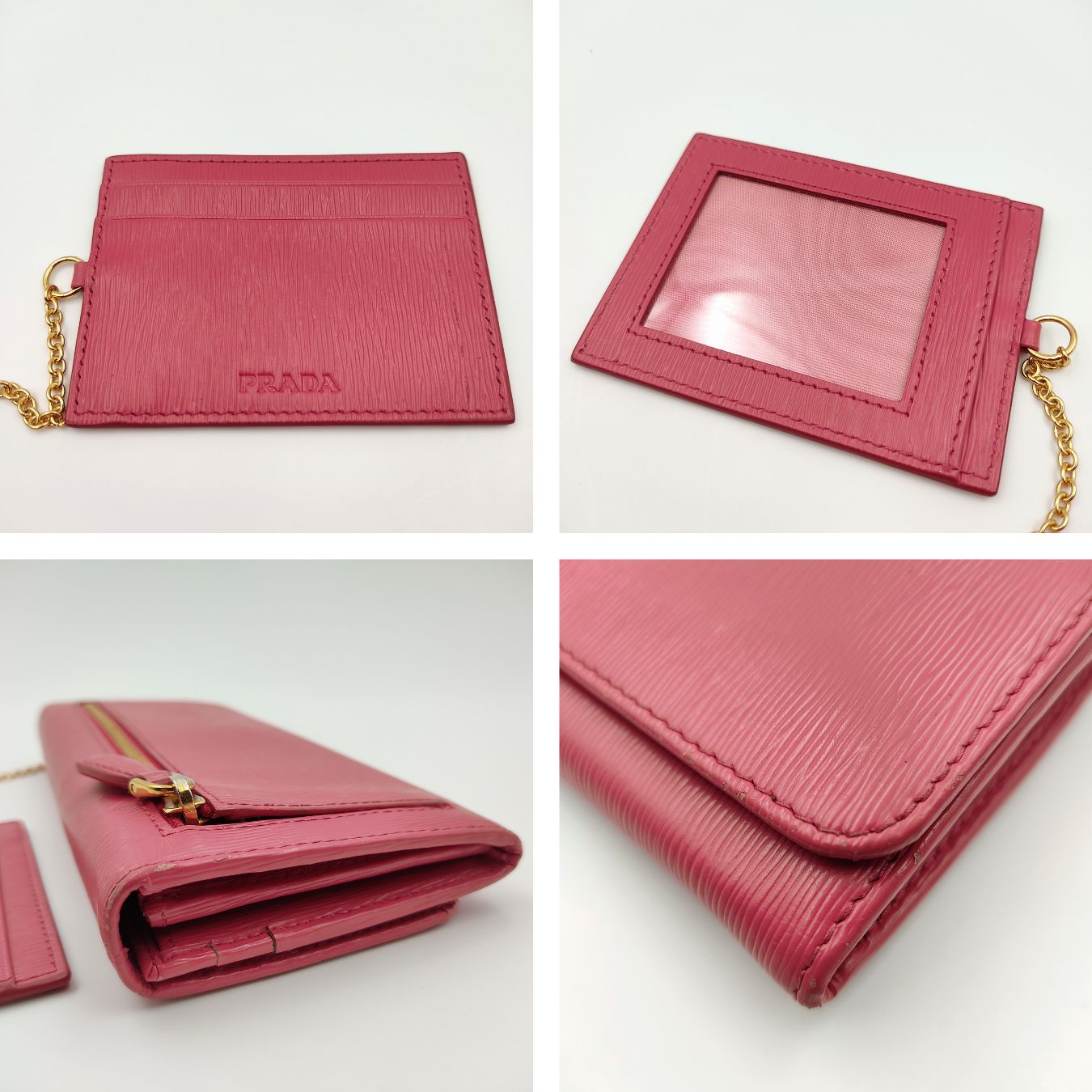 PRADA Saffiano long wallet with card