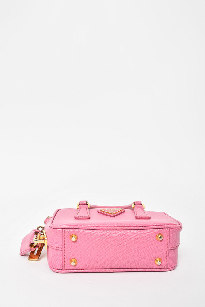 Prada Pink Saffiano Micro Bag