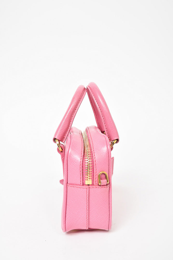 Prada Pink Saffiano Micro Bag