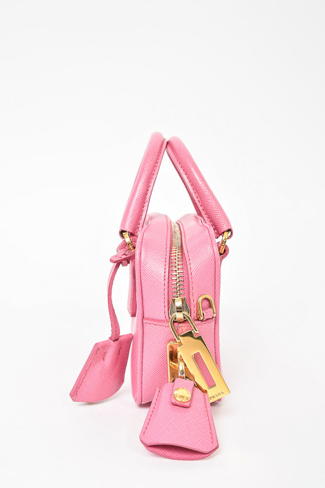 Prada Pink Saffiano Micro Bag