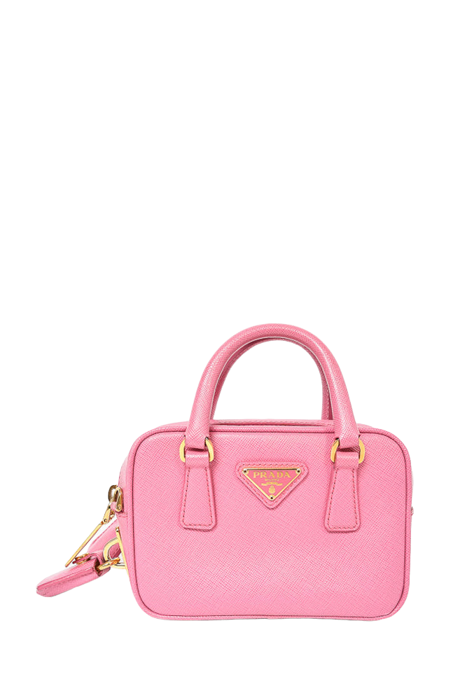 Prada Pink Saffiano Micro Bag