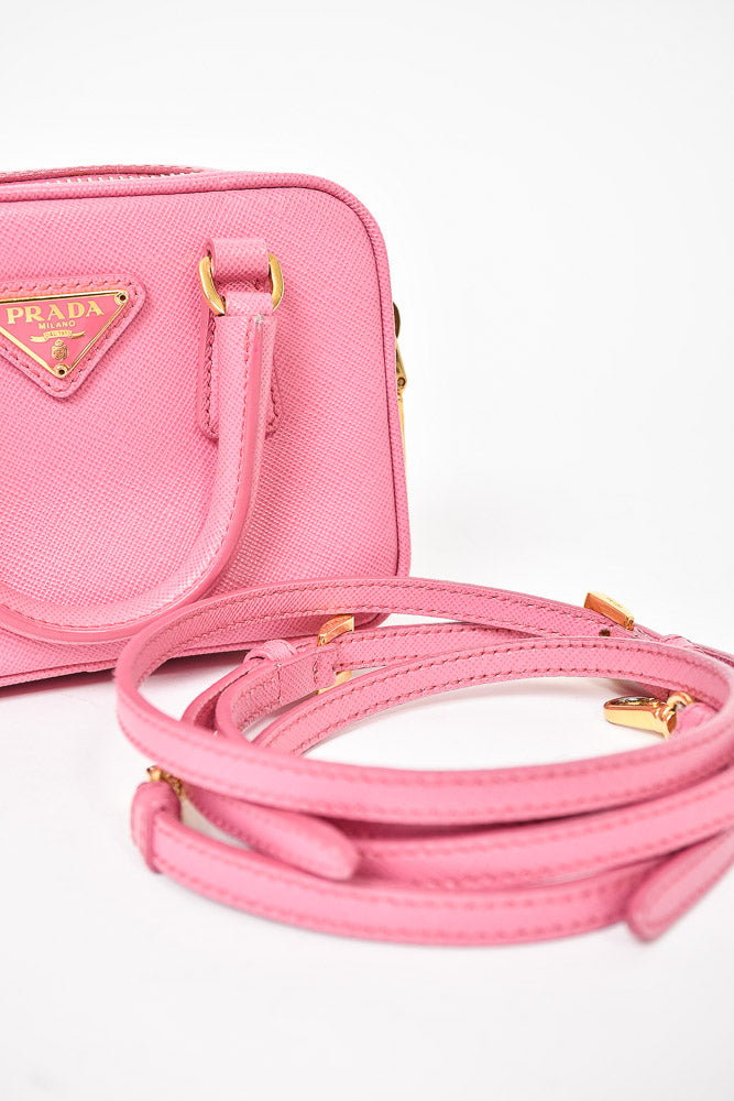 Prada Pink Saffiano Micro Bag