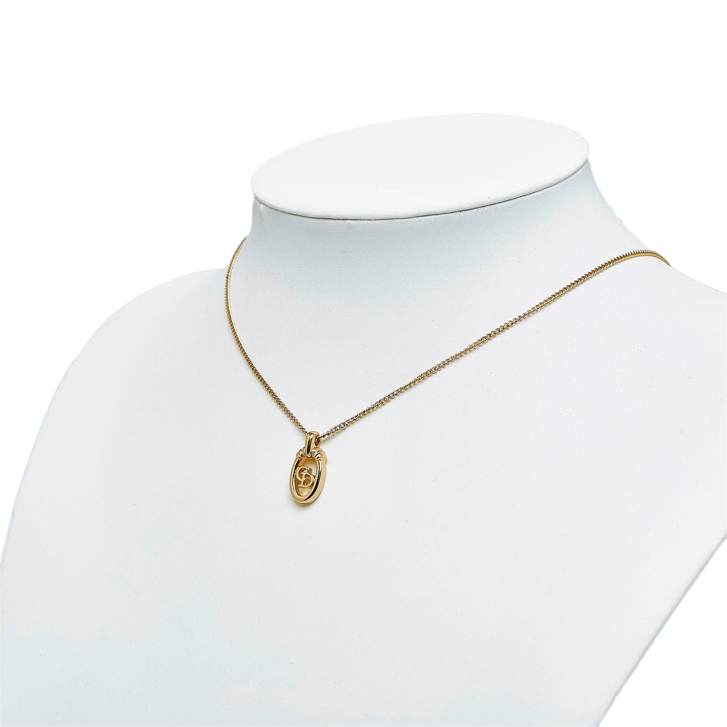 DIOR Gold-Tone Pendant Necklace Costume Necklace