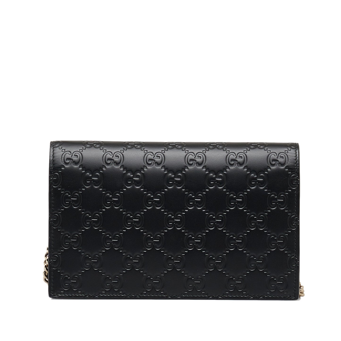 GUCCIMini ssima Bow Signature Wallet on Chain Crossbody Bag