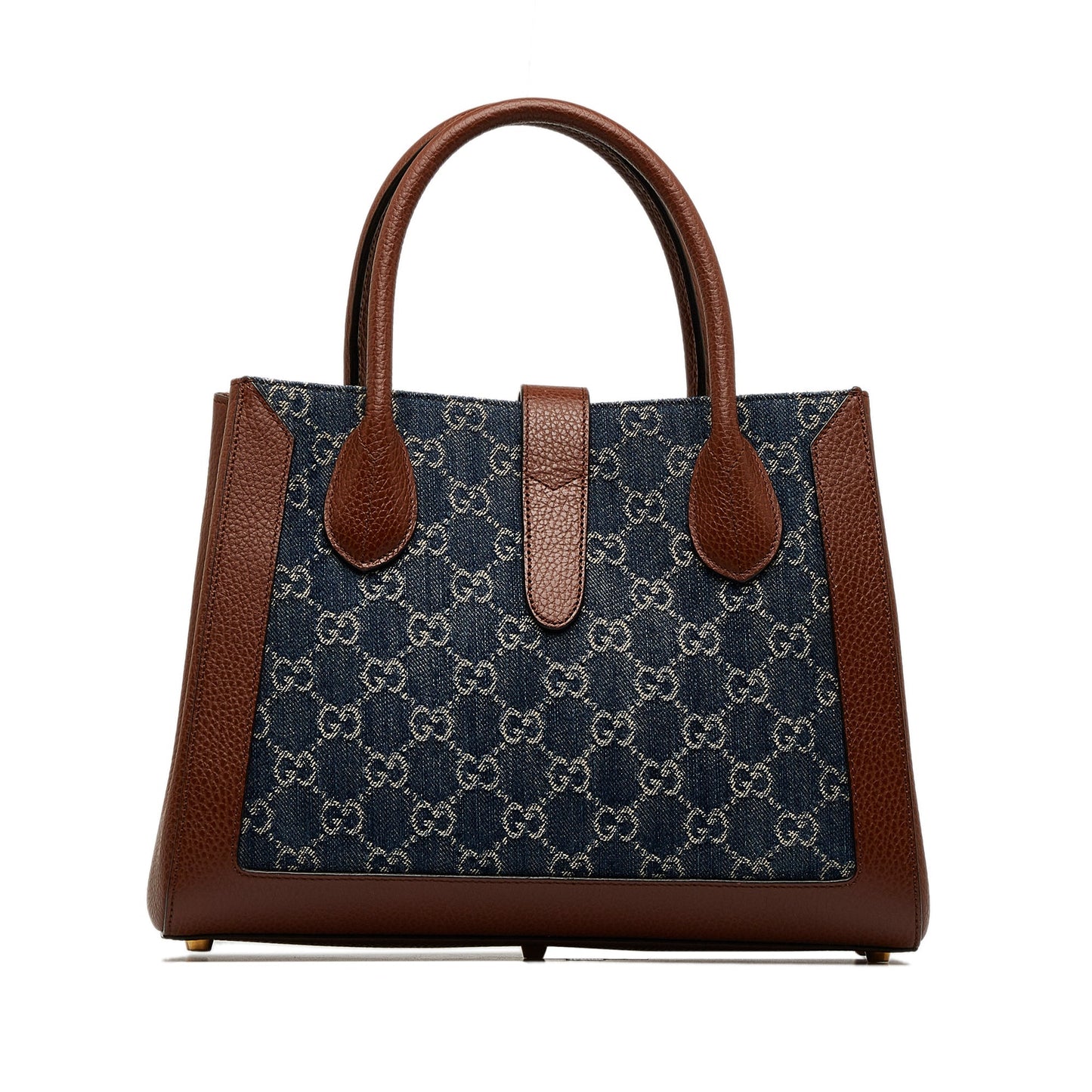 GUCCI Medium GG Denim Jackie 1961 Tote Satchel