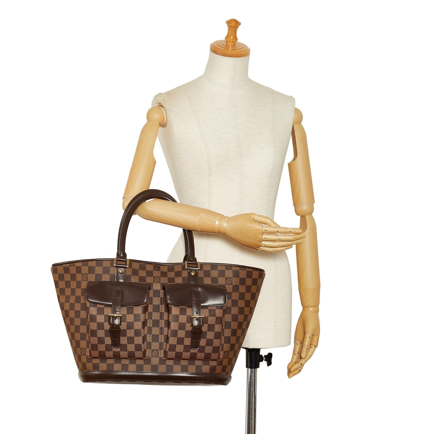 Brown Louis Vuitton Damier Ebene Manosque GM Tote Bag