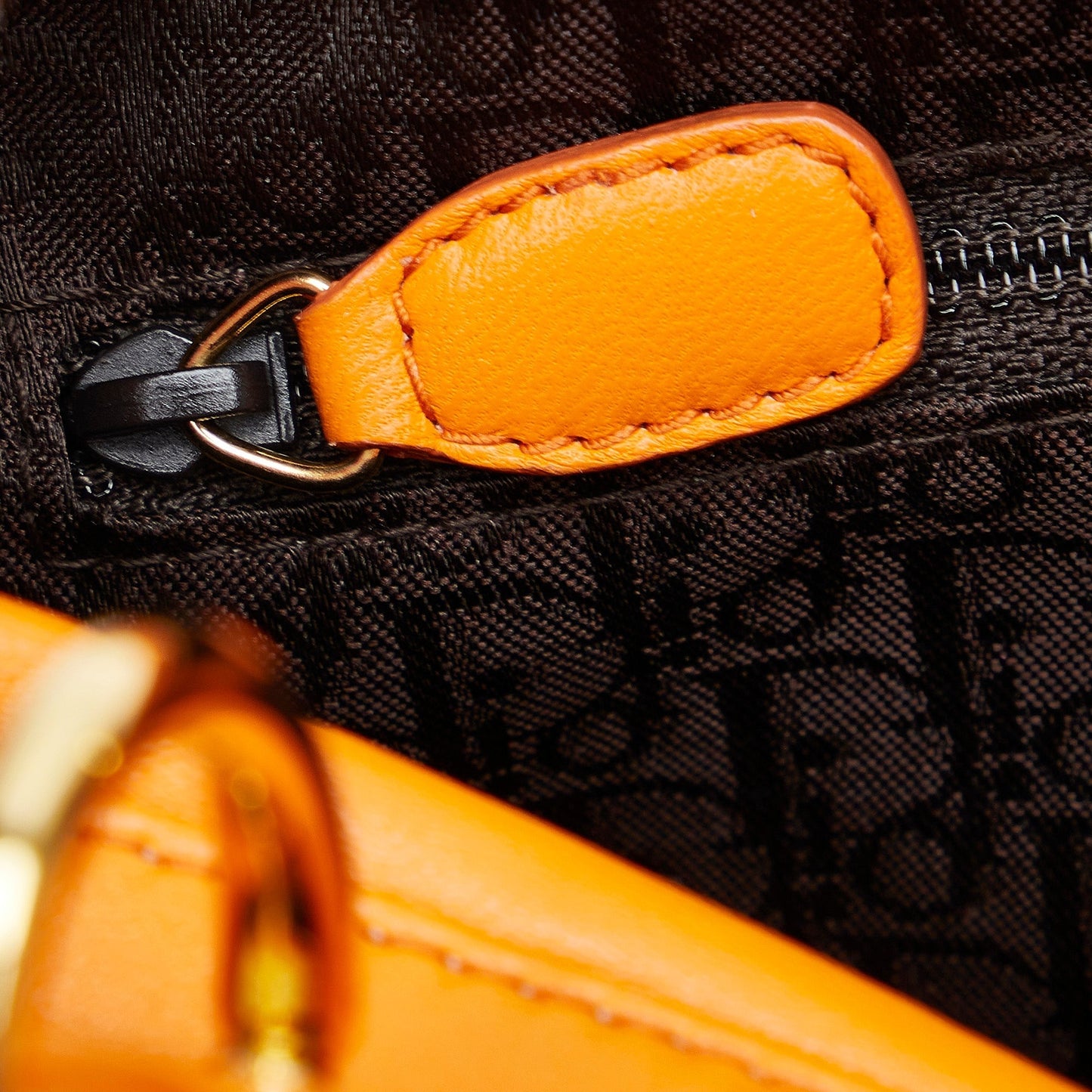 Dior Lady Dior Medium Orange Cannage Quilted Leather