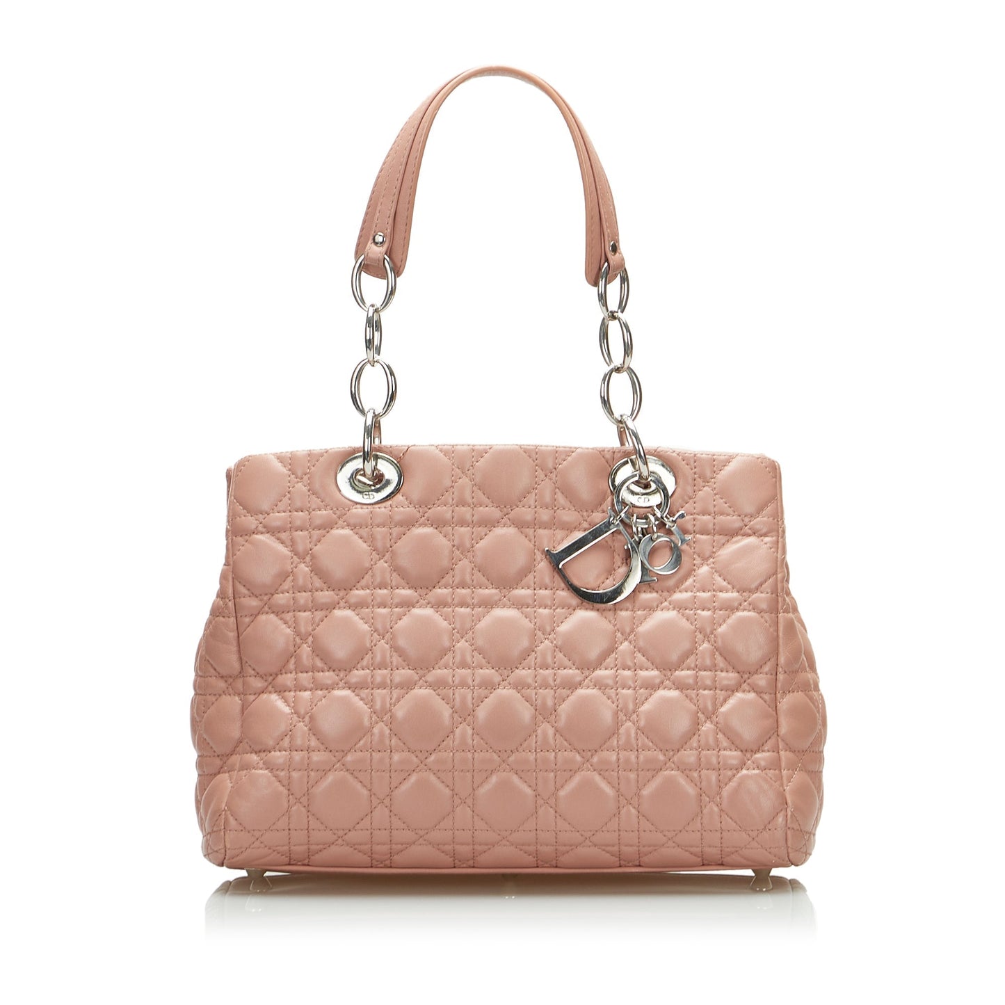 Dior Lady Dior Soft Shopper Pink Cannage Quilted Leather