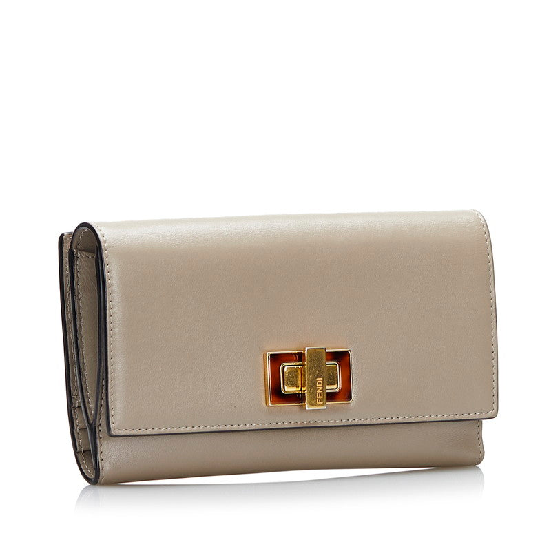 Fendi Leather Peekaboo Flap Wallet - '10s