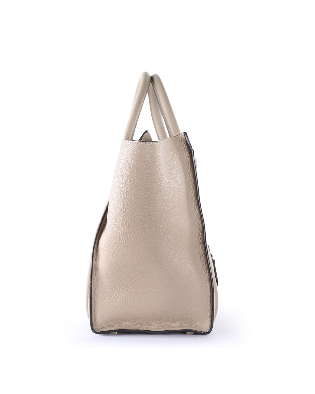 Celine Beige Leather Medium Luggage Tote Bag