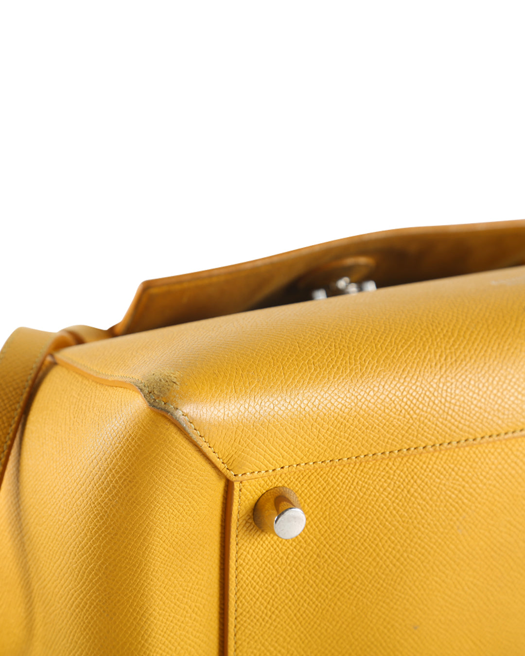 Celine Yellow Leather Nano Belt Crossbody Bag