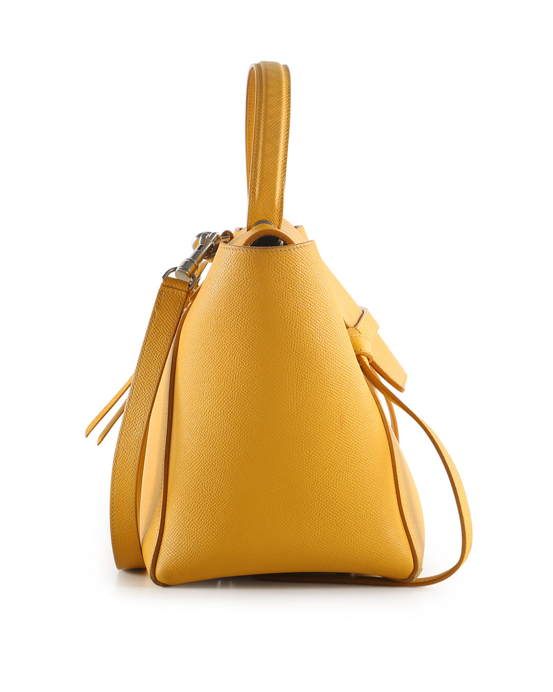 Celine Yellow Leather Nano Belt Crossbody Bag