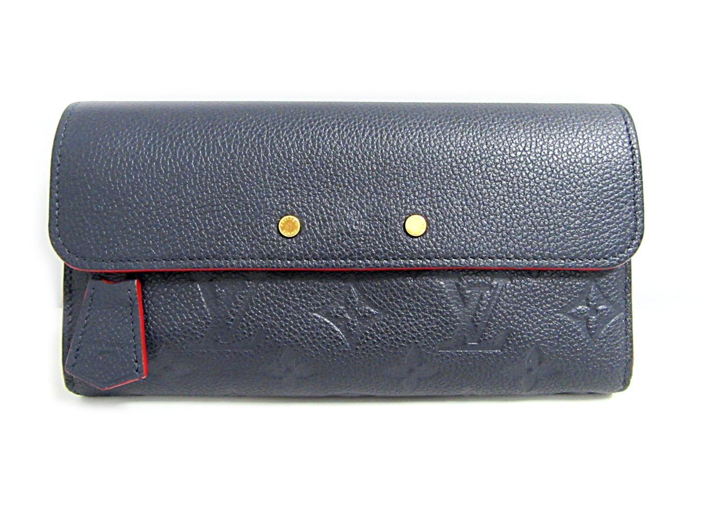 Louis Vuitton Pont-Neuf Wallet Monogram Empreinte leather Marine Rouge