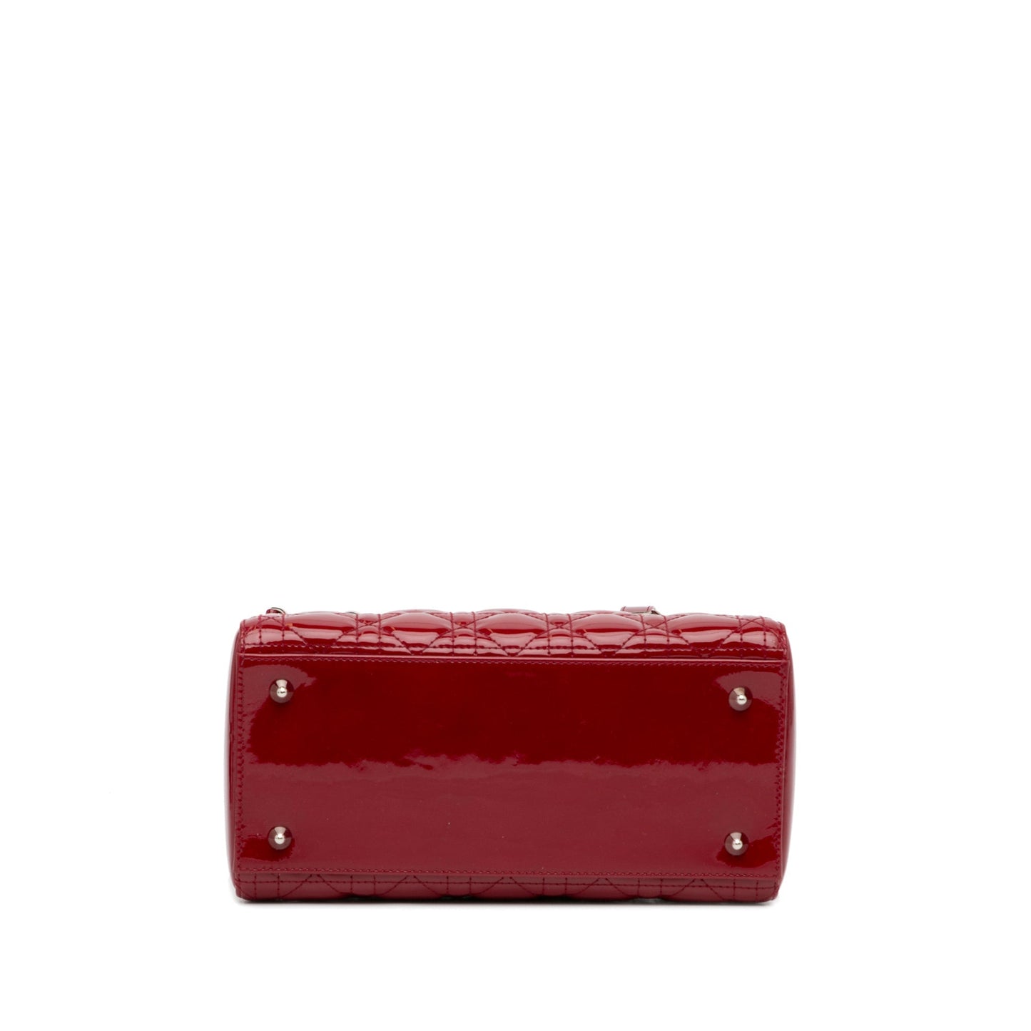 Dior Lady Dior Medium Red Patent Leather