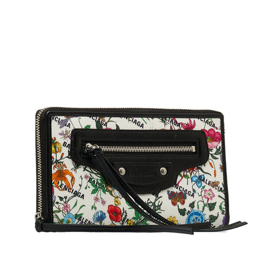 GUCCI x Balenciaga The Hacker Project Neo Classic Flora Print Zip Around Wallet Long Wallets