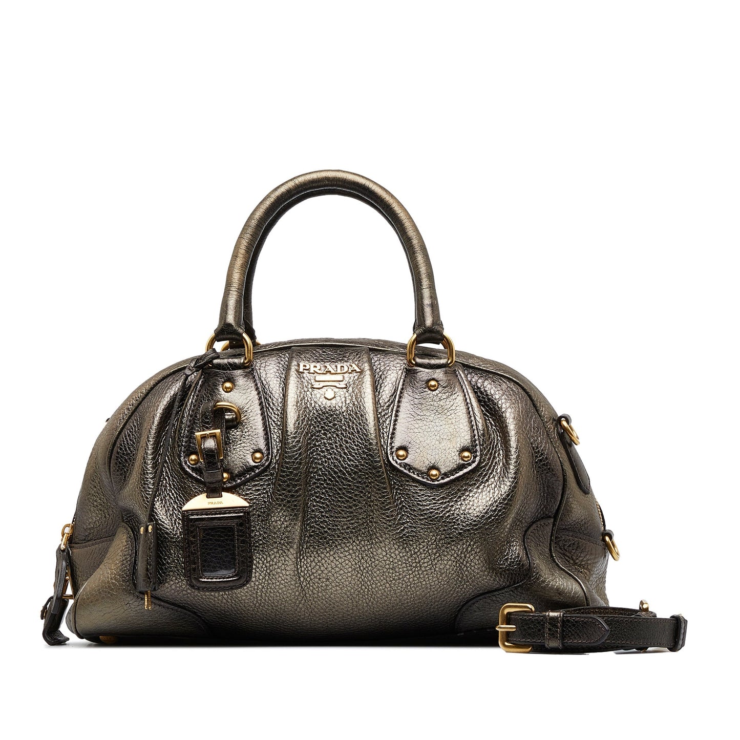 PRADA Cervo Antik Bowler Bag