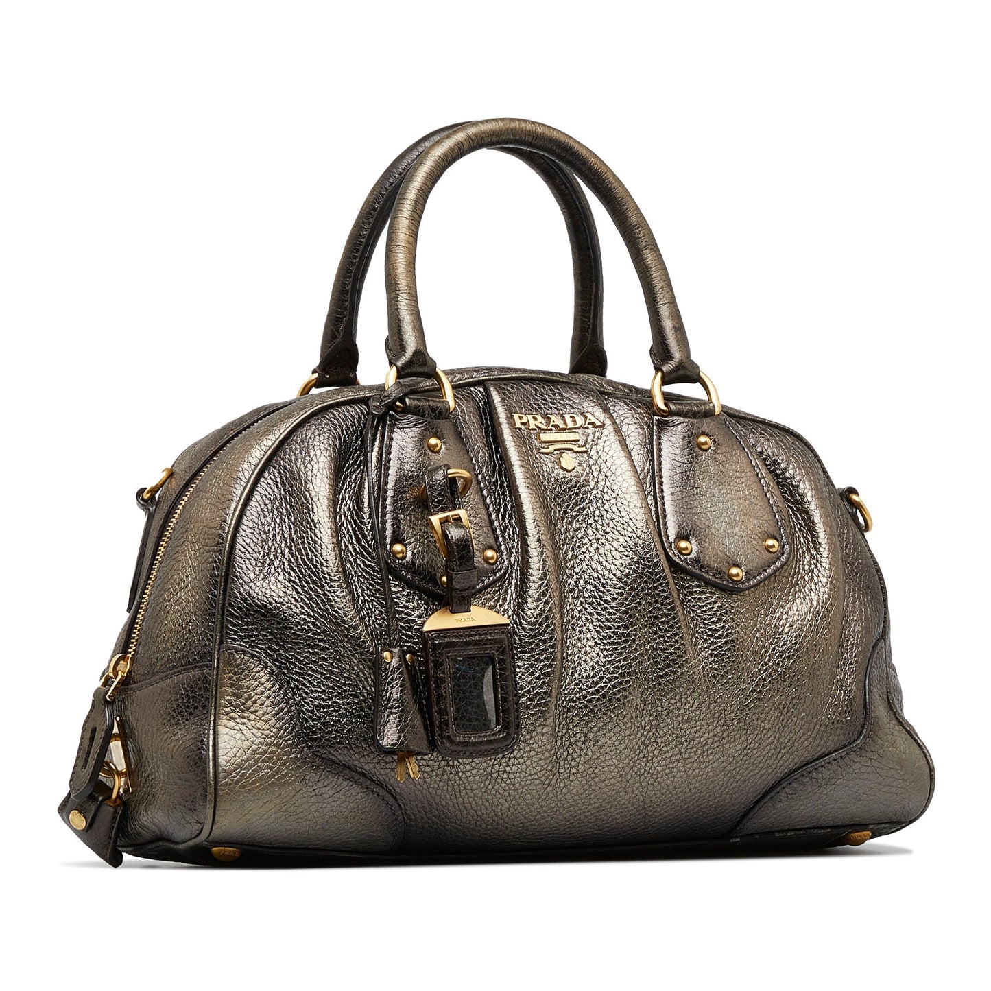 PRADA Cervo Antik Bowler Bag