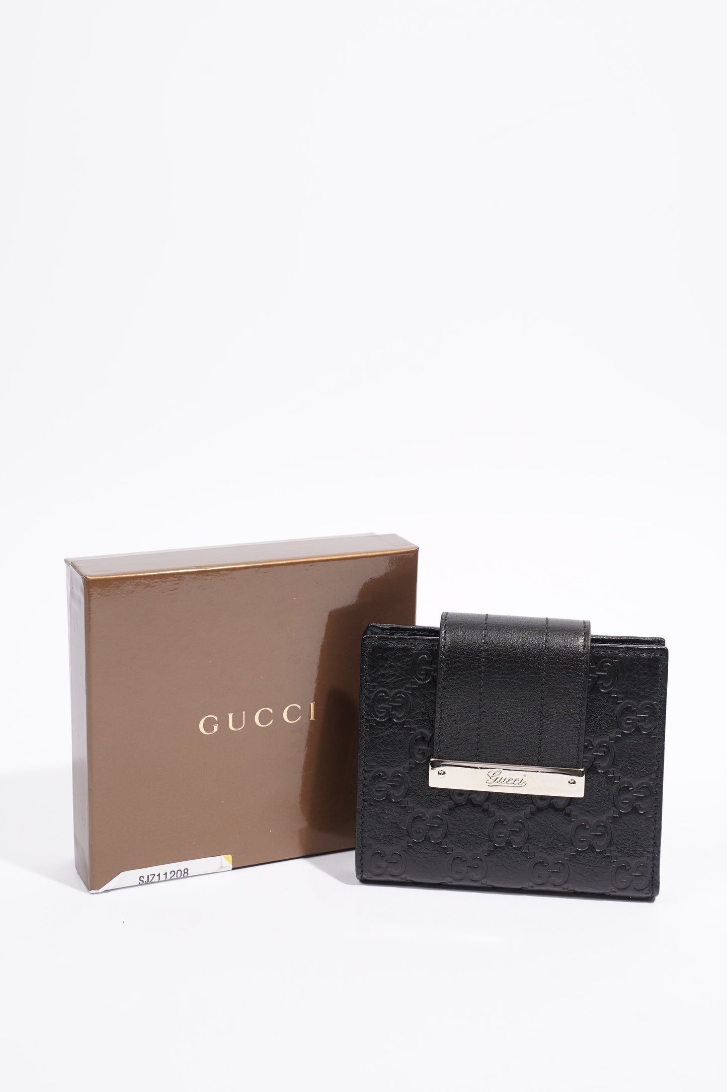 Gucci Bifold Wallet Black GG Supreme Leather