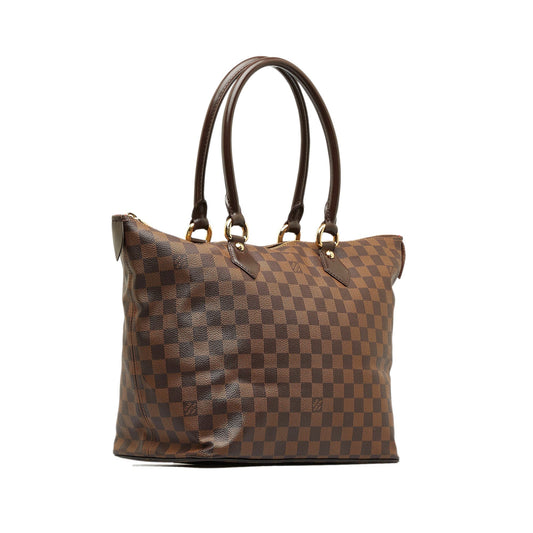 Brown Louis Vuitton Damier Ebene Saleya MM Tote Bag