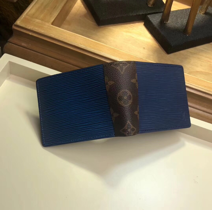 Louis Vuitton Patchwork Multiple Wallet Epi Leather Blue