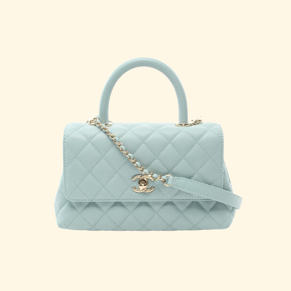 Chanel Top Handle Flap Matelasse Handbag